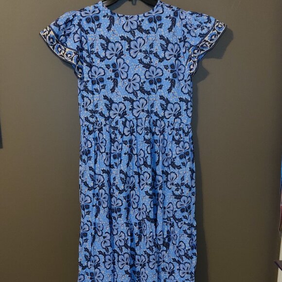 Bindu Blue Floral Maxi Dress SIZE XS - Picture 5 of 8